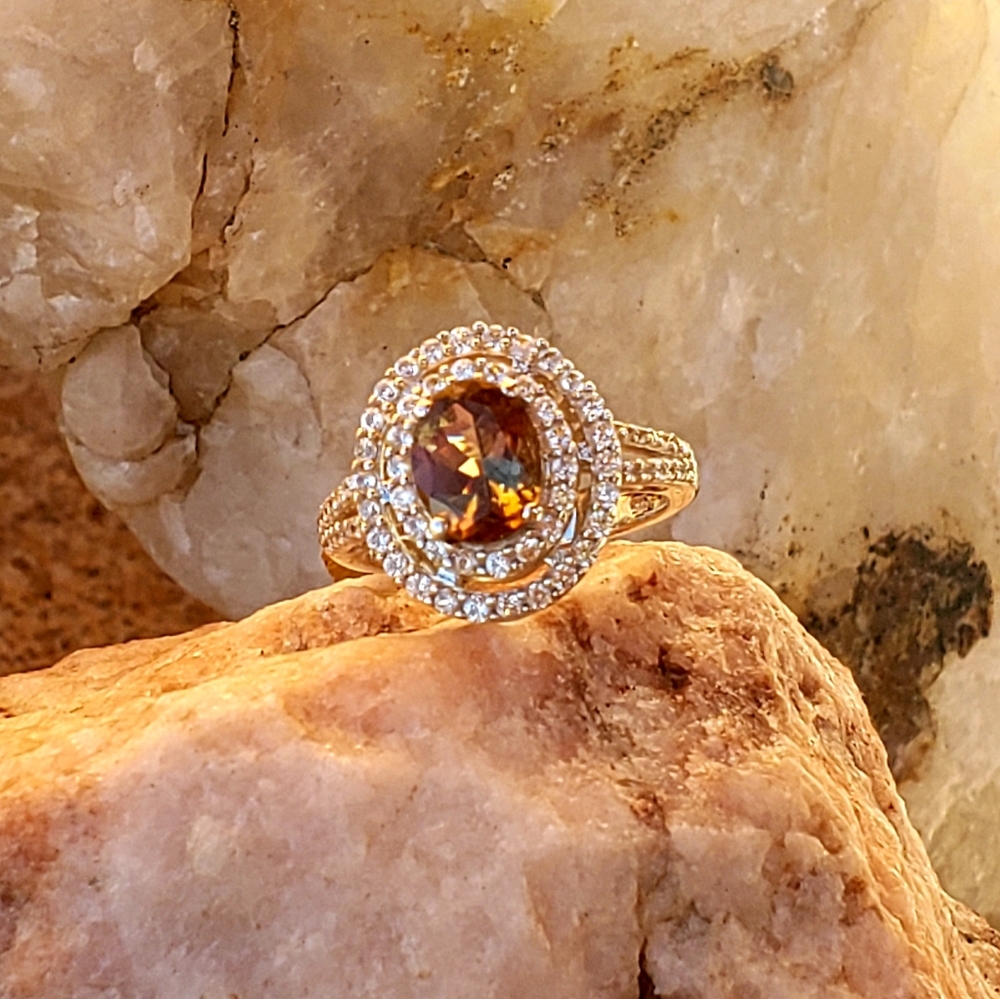 Genuine Jenipapo Andalusite Ring